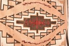 Antique Navajo Rug Native American Indian Weaving 52x45 Textile Vintage Feathers