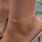 Anklets For Women 14k Real Gold Silver Plated Ankle Bracelets Trendy Waterproof 