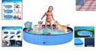 Large 63    Round Kiddie Pool For Dogs  Slip-resistant  Easy Drainage   Fun