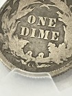 1877-cc 10c Pcgs F12 Seated Liberty Silver Dime Nice Details Great Historic Coin