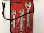 Proto J795 3-piece Satin Finish Extra-wide Jaw Adjustable Wrench Set