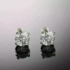 0 44 Ct Lab Grown Diamond Stud Earing For Women 925 Silver 14k White Gold Plated