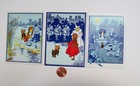 Lot Of 3 Wizard Of Oz Magnets With Vtg 1900 Antique Art From Book  Dorothy Toto