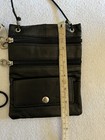 Wholesale Lot Leather Crossbody Bag Black 12 Pcs  