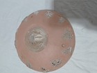 Vintage Art Deco Glass Bowl Shade  3 Hole Chain Ceiling Light Fixture 10  Pink