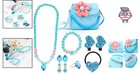 Charming Plush Jewelry Set For Little Girls  Necklace  Earrings    Hair Clips 