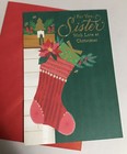 Merry Christmas Sister  With Love At Christmas 5 5   x8    Hallmark Greeting Card