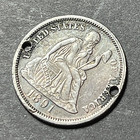 1891 Seated Liberty Dime Love Token   James   Squirrel Nice Au  Host
