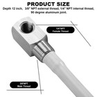 7-0948 Fuel Tank Pickup Tube 12 Inch Depth Standard Universal Boat Gas White 