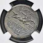 Roman Republic - L Calpurnius Frugi 90 Bc Silver Ar Denarius Ngc Ch Vf Comments