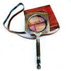 Antique Vintage Brass Henry Hughes Desk Magnifier Folding Magnifying Glass Gift