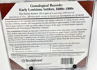 Family Tree Maker s Cd Family Archives  Genealogy  Louisiana Early Settlers- New