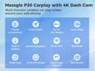 Wifi Gps Navigation Stereo Carplay Car 4k 1080p Dual Camera Dashcam 10 26  Adas