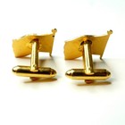 Vintage Dante American Flag Gold-tone Enamel Cufflinks Patriotic Usa
