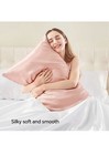 Set Of 2 Silky Satin Pillowcase Pillow Case Cushion Cover Standard 20 30