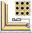 Pressed Cane Webbing Kit Radio Weave Mesh With Splines  Wedges And Instructions