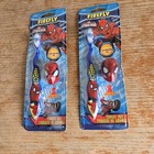 Firefly Marvel Spiderman Kids Child Toothbrush W cap Soft Travel Kit Set Of 2