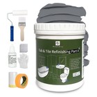Gray Tub And Tile Refinishing Kit  Bathtub Sink Countertop Diy Paint Kit  16oz