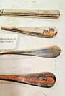 4 Piece Ford Script Cafeteria Fancy Flatware Silver Plate