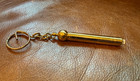 Vintage Brass-tone Tire Pressure Gauge - Pocket Style With Keychain