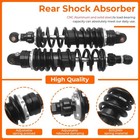 Black 330mm Rear Shock Absorbers Suspension Fit For Honda Atv Kawasaki Yamaha
