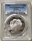 Silver Top Pop Jamaica 1985  10 Year Of Youth Deep Cameo Proof Pcgs Pr 69 Dcam