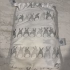 Boll   Branch Organic Cotton Crib Sheet Bunny Print Gray White Baby Fitted New