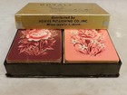 Royale Playing Cards Double Deck Vintage 1950s Flowers Boxed Set Lustertone