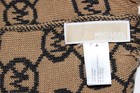 Michael Kors Women s Hat Beanie Camel Charcoal Mk Monogram Knit New  58 