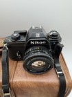 Nikon Em 35mm Film Camera 50mm F 1 8 Lens Case Manuals Flash Vintage