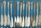 50 Pc  Antique To Vintage Silverplated 5 5  - 6 5  Flat Butter Spreaders Knives