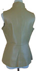 Vintage Lew Magram Collection Womens Tan beige Leather Vest Gold Studs Rare 8 10