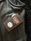 First Mfg Co   Men s Xl Black Lowside Leather Motorcycle Vest Fim659cpm