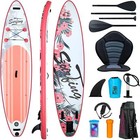 11  Inflatable Stand Up Adjustable Paddle Board Sup Surfboard Kayak Seat W  Bag
