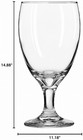 Libbey Classic Glass Goblets 16 25 Oz Stemmed Water Drinking Glass Set Of 12