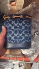 Coach Mini Bucket Bag Signature Denim Cy740 Denim Women s Bag Outlet New