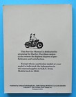 Vintage 1948-57 Harley Davidson Panhead Hydra Glide El F Fl Service Manual Book