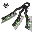 3 Pc 8  Zombie Killer Ninja Kunai Tactical Throwing Knife Set W  Sheath Combat