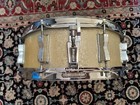 Vintage 1969 Ludwig No  908 Jazz Festival 5x14  Snare Drum In Silver Sparkle