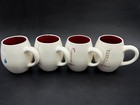 Set Of 4 Rae Dunn Magenta 20 Oz  4-5 8  Christmas Mugs Joy Sweet Comfort Kiss