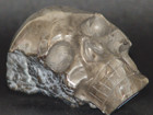 796g Natural Volcano Agate Carved Crystal Skull 4 75  Realistic Crystal Healing