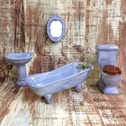 1 12 Scale Dollhouse Miniature Furniture Ceramics Bathroom Set Toilet Room