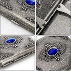 Vintage Blue Pockets Cigarette Case Holder Wallet Storage Double Sided Box New