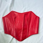 Red Corset Top With Boning   Structured Bustier   Size Small
