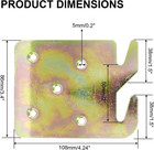 4pcs Wood Bed Rail Hook Plates Heavy Duty Bed Rail Fitting Bracket With Mount   