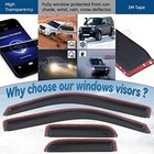 Set Of 4 Front rear Smoke Sun Rain Guard For 2004-2014 Ford F150 Extended Cab