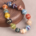 20pcs Bicone Shape 12x10mm Enameled Glazed Ceramic Porcelain Loose Beads