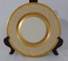 10 Czechoslovakian Porcelain Gold Band Encrusted Dinner Plates