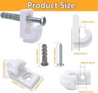 Down Wall Clips- 30 Sets Wire Shelf Brackets Loop Clips-closet Shelves White 