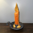 Hallmark Halloween Flickering Light Haunted Candle Ghost Face